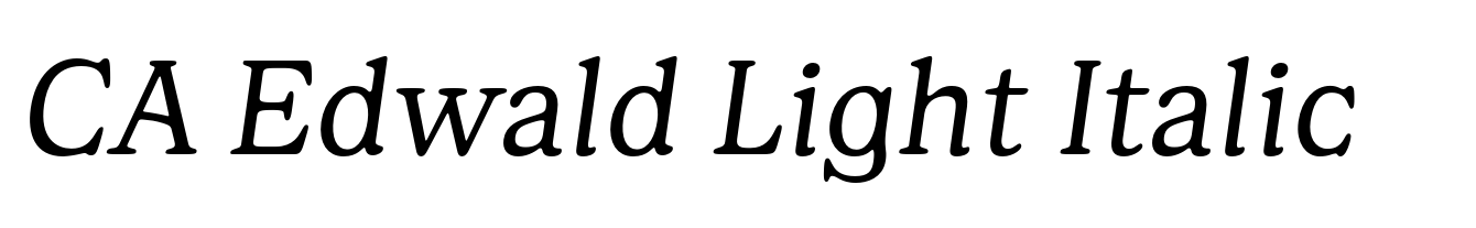 CA Edwald Light Italic